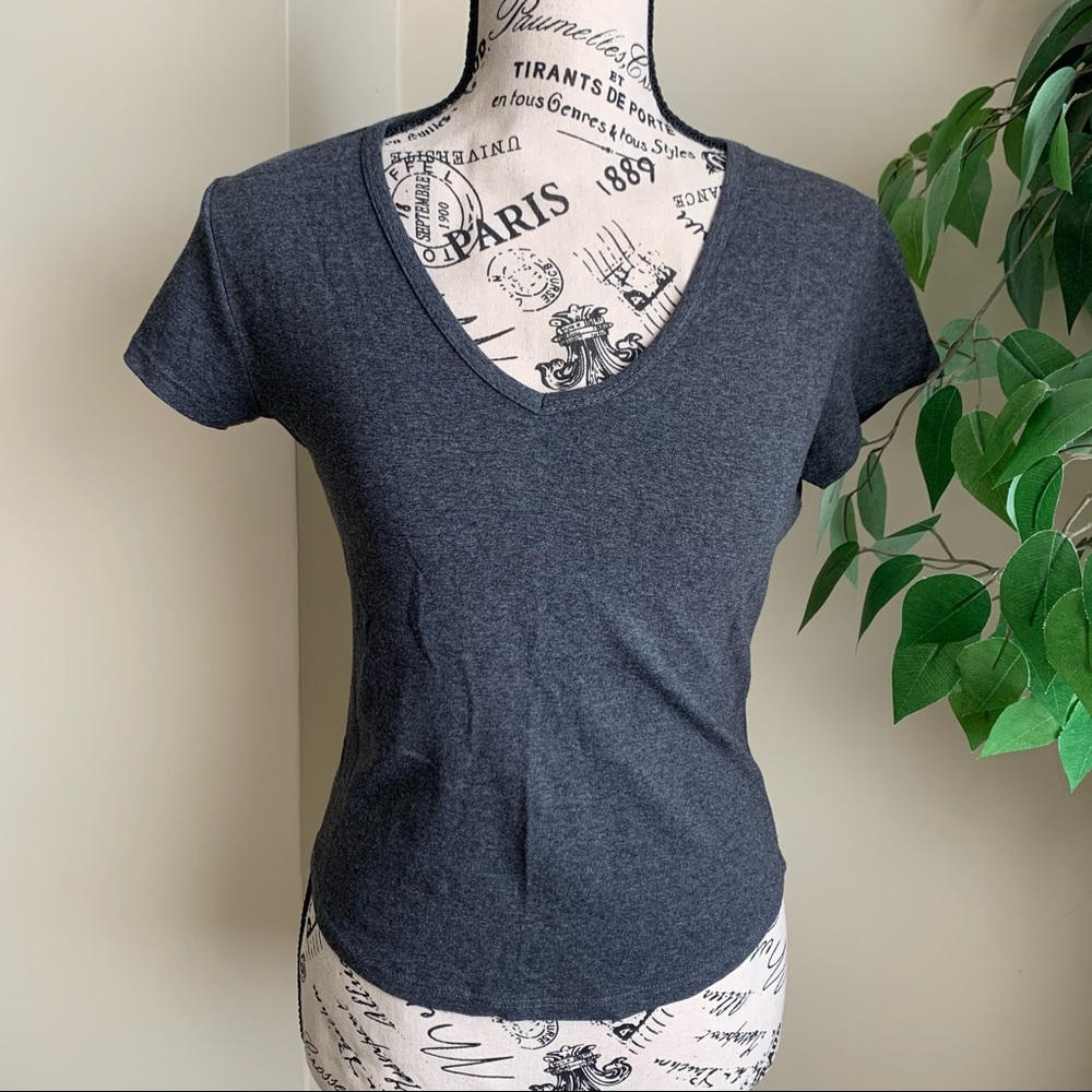 Rave Vintage Fitted T-Shirt Gray Sz S